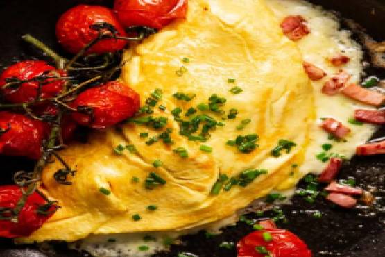 Cheese Omelets with Meat