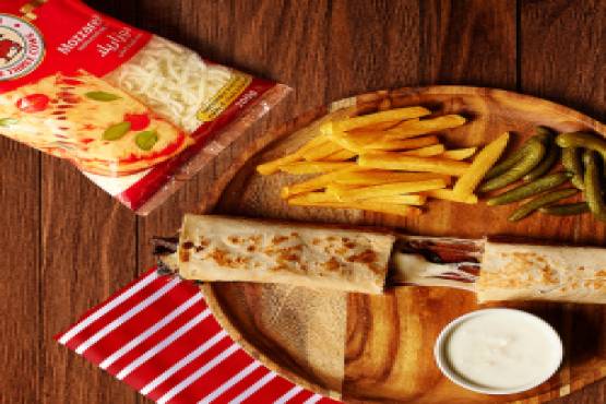 Chicken Shawarma with Mozzarella Cheese