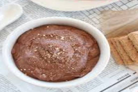 Hummus with Nutella Sauce with bread & olive oil