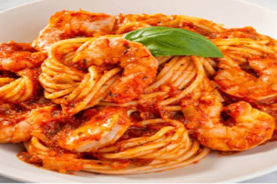 Shrimp Pasta with Red Sauce